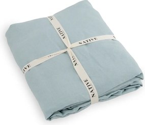 Jasnoniebieska lniana pościel jednoosobowa 135x200 cm Aqua – Native Natural