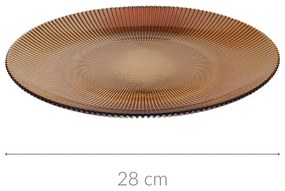 Prążkowany talerz płaski AMBER, Ø 28 cm
