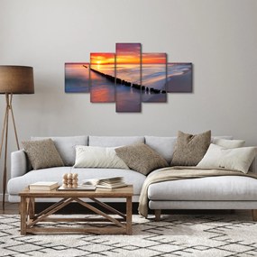 Obraz - Sunset, Baltic Sea, Poland (125x70 cm)