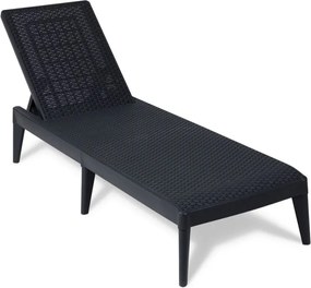 NUMANA leżak ogrodowy z tworzywa sztucznego, grafitowy