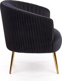 Tapicerowany fotel w stylu glamour Crown