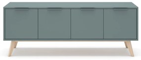 Szarozielona szafka pod TV 140x53x40 cm Pisco – Marckeric