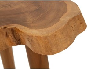 Stołek z litego drewna tekowego w naturalnym kolorze Budut – Mauro Ferretti