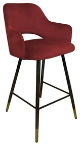 Hoker niski NAPO VELVET GOLD bordowy ATOS