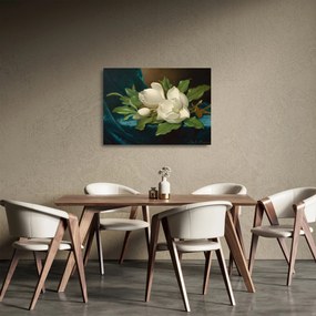 Obraz na szkle - Martin Johnson Heade, Giant Magnolias on a Blue Velvet Cloth, reprodukcje (70x50 cm)