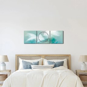 Obraz - Rybki (z zegarem) (90x30 cm)