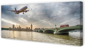 Zdjęcie na płótnie Samolot w Białych Chmurach