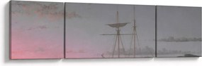 Obraz - Fitz Henry Lane, Lumber Schooners at Evening on Penobscot Bay, reprodukcje (170x50 cm)