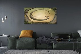 Obraz drukowany na płótnie Las Drzew i Świateł