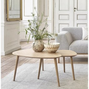 Stoliki w dekorze dębu zestaw 2 szt. 70x100 cm Adda – Unique Furniture