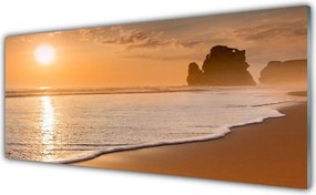 Panel Szklany Słoneczny Dzień na Plaży