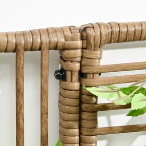 Outsunny Solidny Kwietnik z Rusztem - Odporny na Warunki Atmosferyczne, Piaskowy, 103x103x29cm