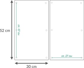Szklane płyty ochronne MARBLE BLACK na kuchenkę – 2 sztuki, ZELLER