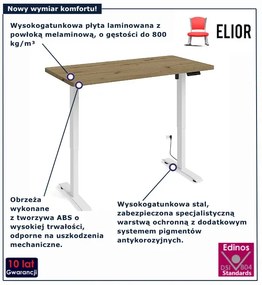 Regulowane biurko dąb artisan + biały L0-D89