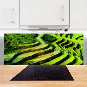 Panel Szklany Tarasy Ryżowe w Azji