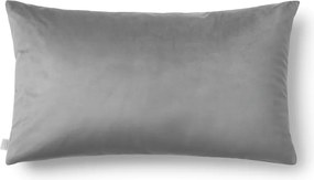 Szara poszewka dekoracyjna z miękkiego weluru Werona