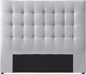Zagłówek łóżka pikowany 160 cm - Tkanina - Jasnoszary - FRANCESCO