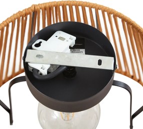 Lampa sufitowa zewnętrzna w stylu japandi z pomarańczową liną IP54 - Jayla