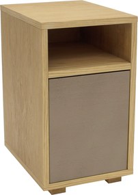 Wąska szafka nocna z drewna sosnowego Slim