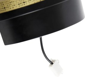 Vintage Lampa ścienna czarna z mosiądzem 30x25 cm - Kayleigh