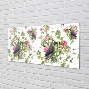 Panel Szklany Poranne Spotkanie na Gałęzi