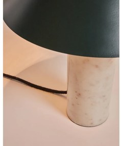 Zielona lampa stołowa z metalowym kloszem (wys. 32 cm) Valentine – Kave Home