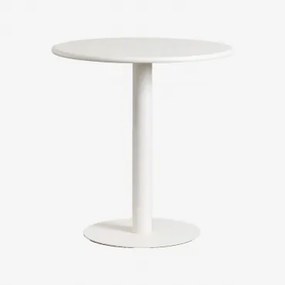 Mesa De Cocina Redonda Ø70 Cm I Metal Mizzi Gardenia Biel - Sklum
