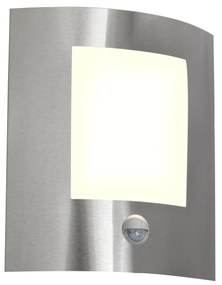 Nowoczesna zewnętrzna lampa ścienna stalowa z czujnikiem ruchu IP44 - Emmerald 1