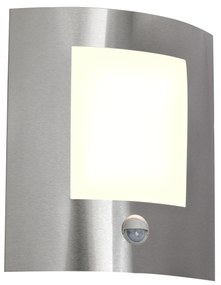 Zewnetrzna Nowoczesna lampa ścienna zewnętrzna ze stali ze czujnikiem ruchu IP44 - Emmerald 1 Nowoczesny Oswietlenie zewnetrzne