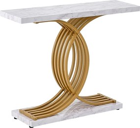 Stoł Konsolowy SucceBuy 100 cm, 1 Poziom, Wąski Stoł Konsolowy dla Wnętrza i Salonu