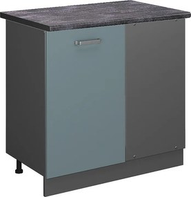 Szafka narożna niebiesko-szary 86x60x81.6 r-line