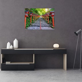Obraz - Sanktuarium Kifune (70x50 cm)