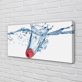 Duży obraz na płótnie Świeża Malina i Woda