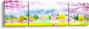 Obraz - Malowana sarna, akwarela (170x50 cm)