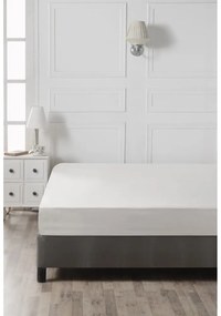 Białe bawełniane prześcieradło z gumką 160x200 cm – Mijolnir