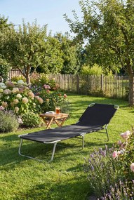 Składany leżak ogrodowy czarny K3-K23