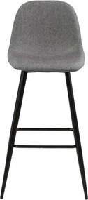 Stołek barowy na metalowych nogach Wilma light grey