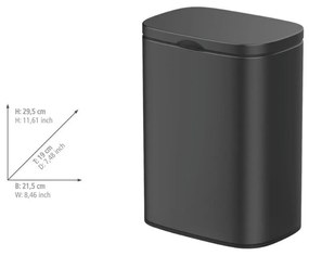 Wenko Kosz na śmieci ścienny Sare 5 l, czarny