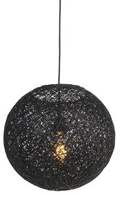 Lampa wisząca czarna 35 cm - Corda Nowoczesny Oswietlenie wewnetrzne
