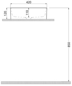 Umywalka ceramiczna nablatowa okrągła brązowa bez otworu na baterię 42 cm LERA Cappuccino