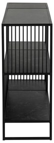 Czarny regał w dekorze kamienia 120x83 cm Strington – Actona
