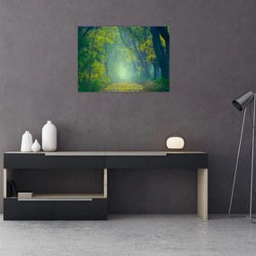 Obraz drogi wysadzanej drzewami (70x50 cm)