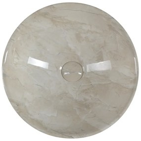 Beżowa ceramiczna okrągła umywalka ø 42 cm Dalma – Sapho