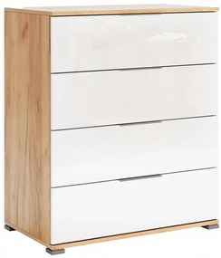 Nowoczesna komoda z szufladami dąb craft + biały Z1-A74