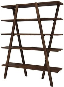 Regał na książki – 115 cm x 144 cm x 29,5 cm – Orzech – 100% drewno sosnowe