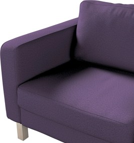 Pokrowiec na sofę Karlstad 2-osobową nierozkładaną krótki kolor fioletowy tkanina strukturalna
