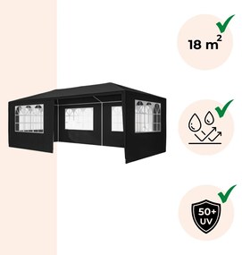 Jurhan Namiot imprezowy NEAPOL, 3x6m, antracytowa