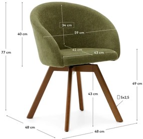 Zielone krzesło Marvin – Kave Home