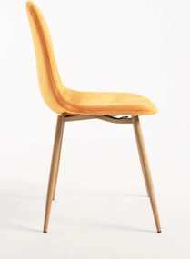 Zestaw 4 Krzese Teok Aksamitne