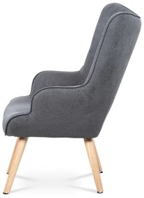 Fotel z podnóżkiem GREY2, szary